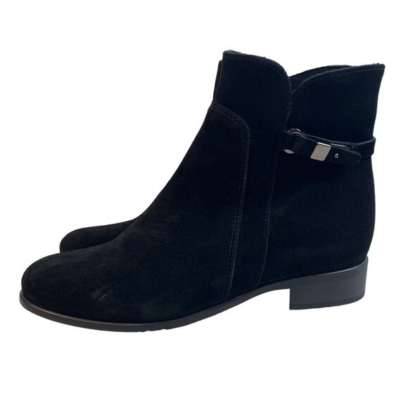La Canadienne Women's Black Suede Ankle Booties Sz 8M - NWOB - Picture 6 of 11